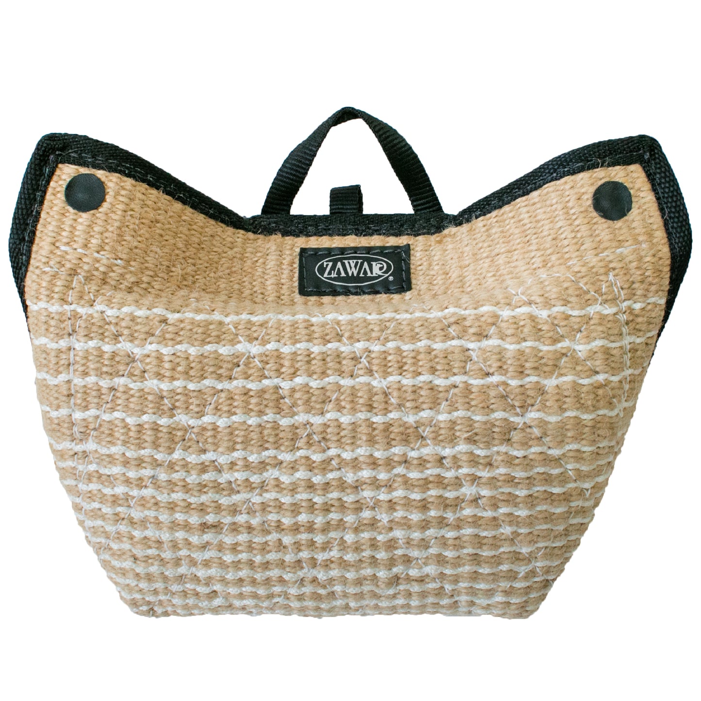 Jute Structured Bite Pillow - Double Handle Model