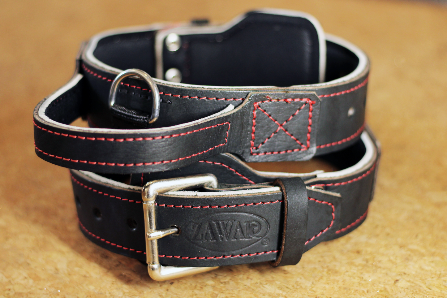 Genuine Leather Collar with Handle